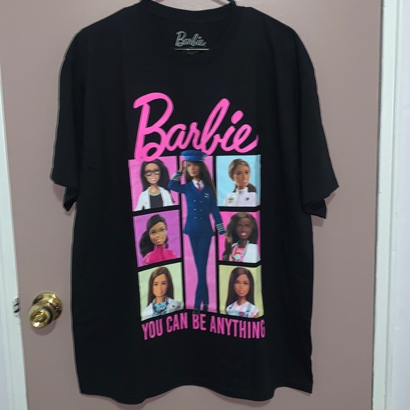 Barbie Tops - Ladies Barbie 1X T-Shirt Short Sleeve NWOT Black Top